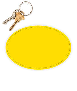 6 in. x 4 in. Oval Bumper Sticker - Color: Yellow