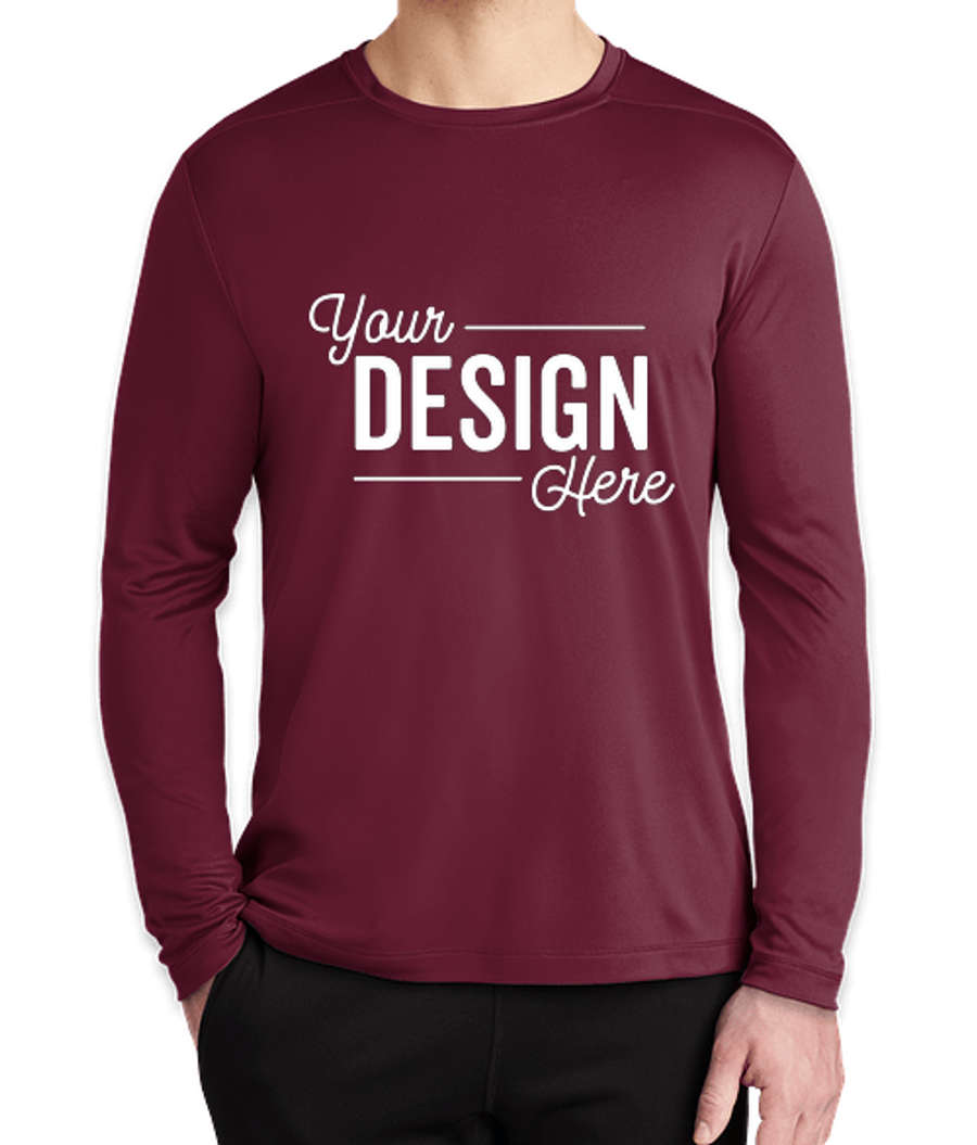 Sport-Tek UPF 50 Long Sleeve Performance Shirt in Cardinal