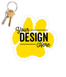 5.5 in. x 5.5 in. Paw Print Car Magnet - Color: Yellow / White
