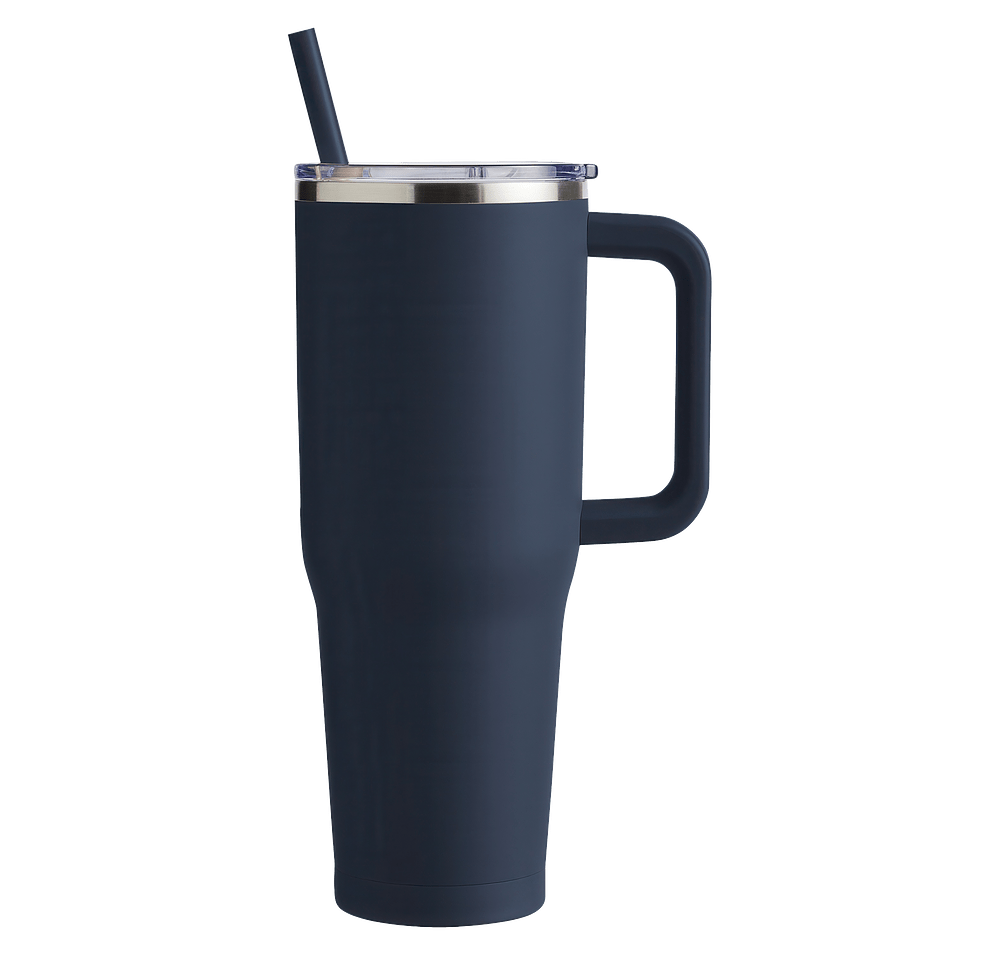 Laser Engraved 40 oz. Harriton Insulated Travel Tumbler with Straw-default