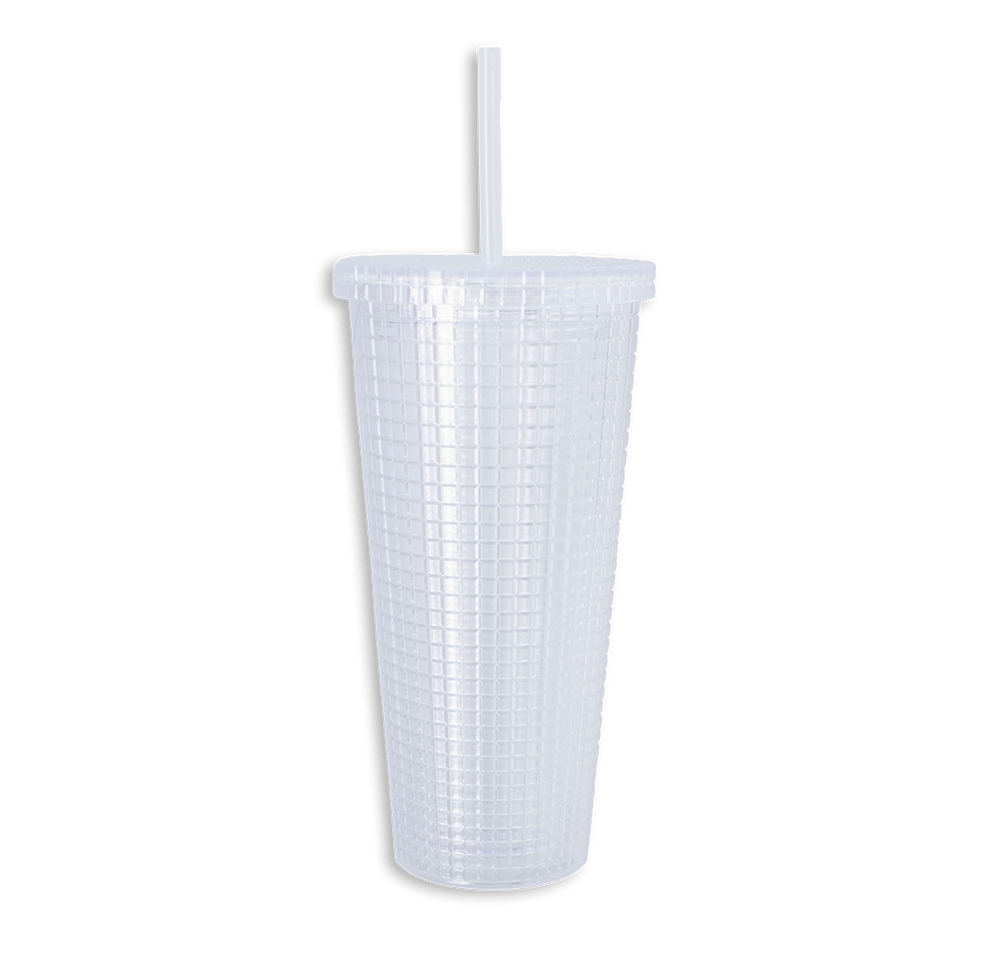 Full Color 23 oz. Square Pattern Tumbler with Straw-default