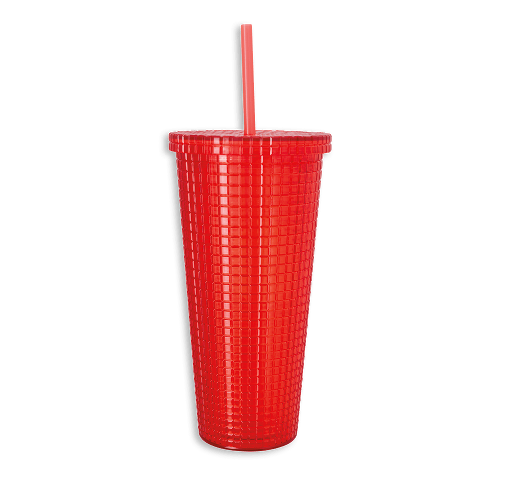 Full Color 23 oz. Square Pattern Tumbler with Straw-default