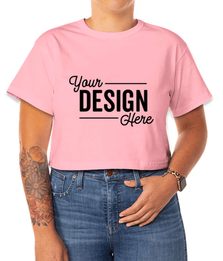 Champion Women's Heavyweight Heritage Crop T-shirt in Pink Candy