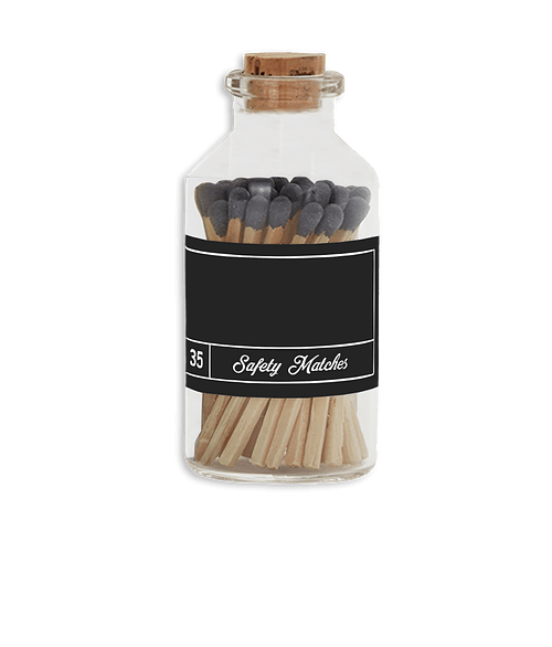 Full Color Firefly Safety Matches in Black