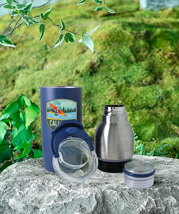 Full Color 22 oz. Active 2-in-1 Insulated Water Bottle and Tumbler