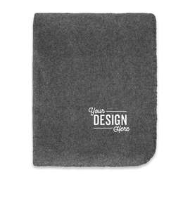 Port Authority Fleece Blanket with Strap - Color: Midnight Heather