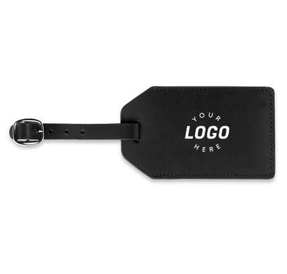 Debossed Grand Central Leather Luggage Tag-default