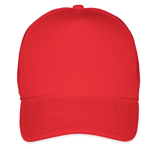 Valucap Foam/Mesh Trucker Hat in Red/ Red