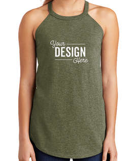 District Women's Tri-Blend Rocker Tank - Color: Military Green Frost