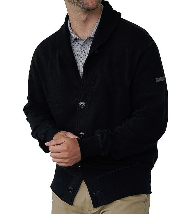 Redwood Classics Hector French Terry Button-Front Cardigan