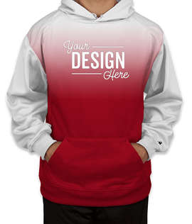 Badger Ombre Performance Pullover Hoodie - Color: Red