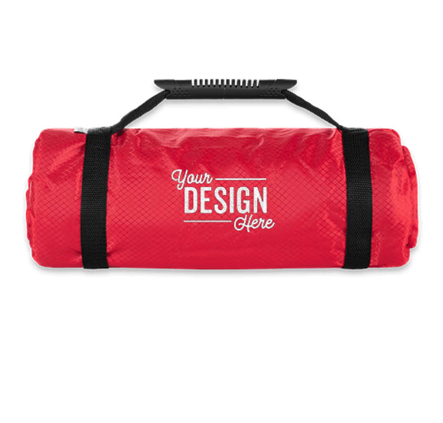 Kanata Tek Explorer Roll-Up Picnic Blanket in Red / Charcoal
