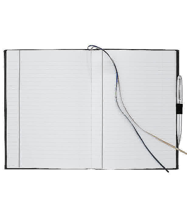 JournalBooks ® Debossed Pedova Large Bound Notebook