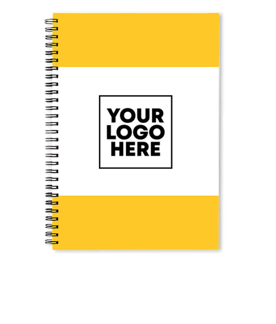 Border JournalBooks ® Spiral Notebook in Yellow