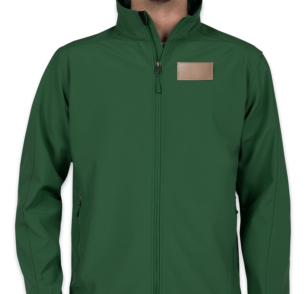 Port Authority Core Fleece Lined Soft Shell Jacket  - Faux Leather Patch-default