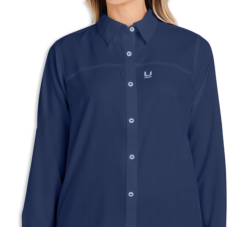 HUK Women's Tide Point UPF 30 Long Sleeve Work Shirt-default