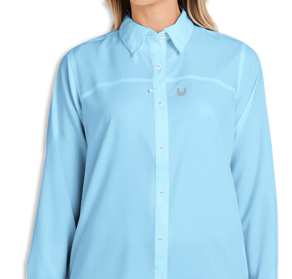 HUK Women's Tide Point UPF 30 Long Sleeve Work Shirt-default