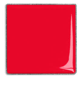 1" Square Lapel Pin - Color: Red / Silver
