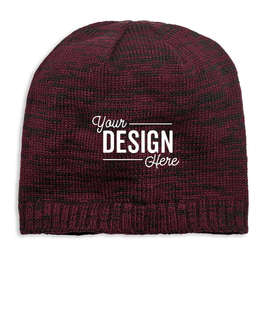 District Spaced-Dyed Beanie - Color: Maroon / Black