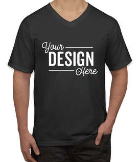 Canada - Anvil Jersey V-Neck T-shirt - Color: Smoke