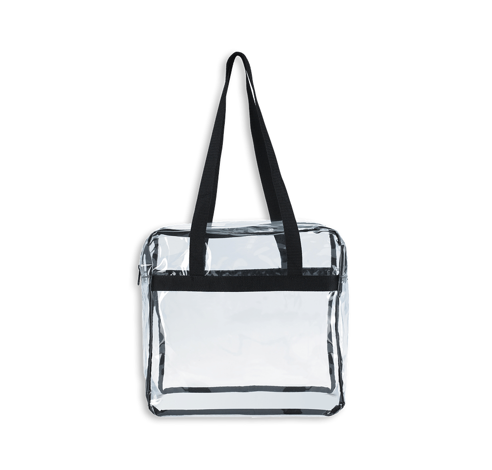 Full Color Clear Zippered Tote Bag-default