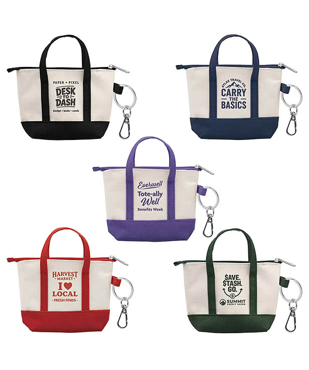Mini Zippered Tote Bag Charm