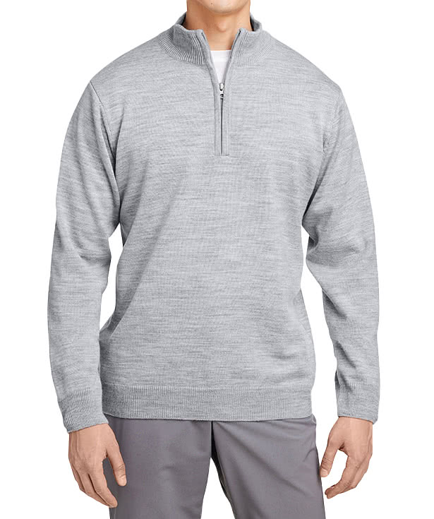 Harriton Pilbloc Jersey Knit Quarter Zip Sweater