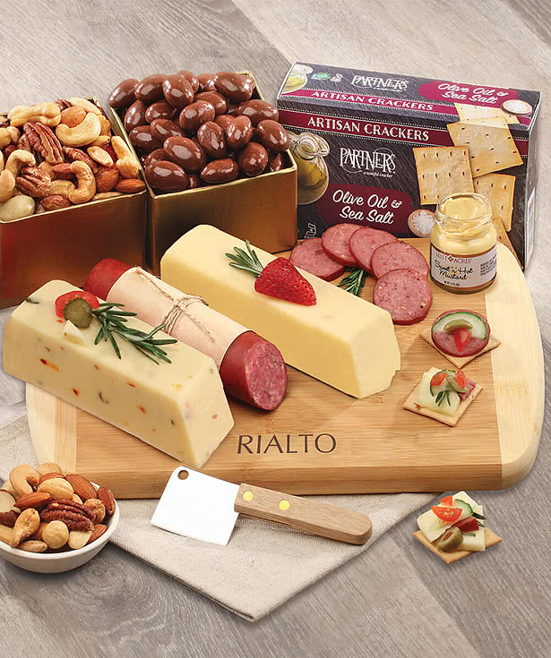 Laser Engraved Maple Ridge Farms Shelf Stable Charcuterie Party Set