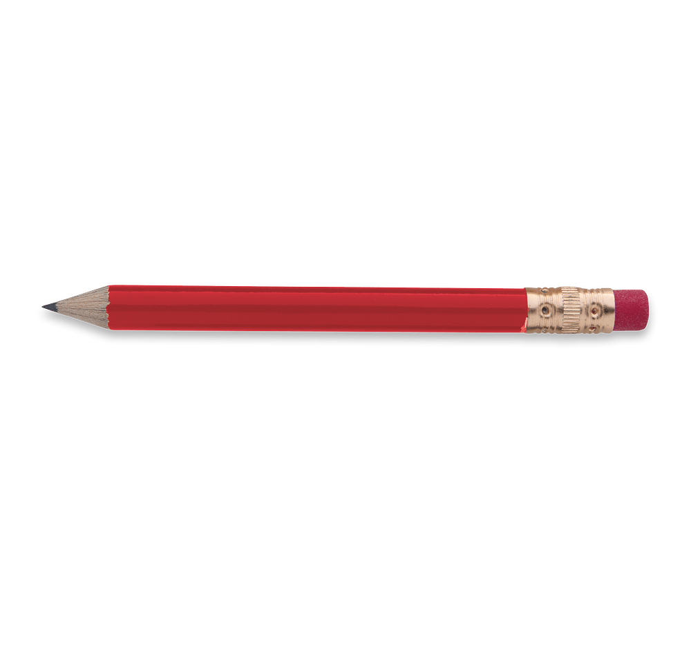 Round Wood Golf Pencil with Eraser-default