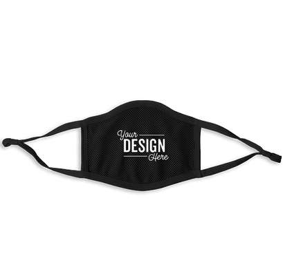 Customized Triple‑ply Fitted Performance Face Mask - Black / Black