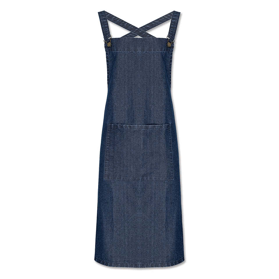 Artisan Collection Cross Back Barista Full Length Pocket Apron - Embroidered