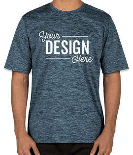 Sport-Tek Electric Heather Performance Shirt - Color: Carolina Blue / True Navy Electric