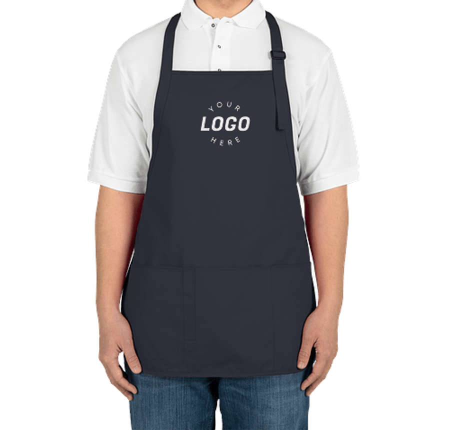 Port Authority Stain Release Medium Length Apron - Embroidered in Navy