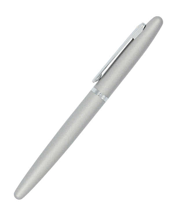 Laser Engraved Sheaffer VFM Brushed Chrome Rollerball (black ink)
