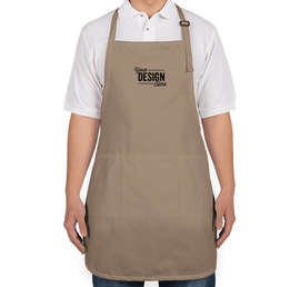Port Authority Stain Release Full Length Apron - Embroidered - Color: Khaki