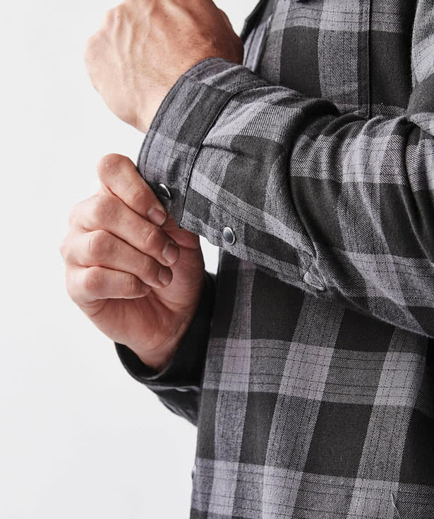 Stormtech Logan Snap Front Plaid Long Sleeve Shirt