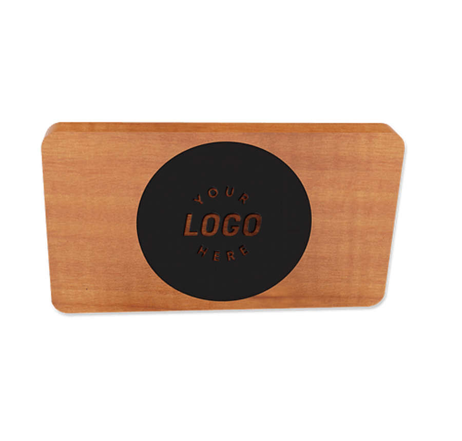 Laser Engraved SCX Innovative Design 10,000 mAh Bamboo Wireless Power Bank in Bamboo