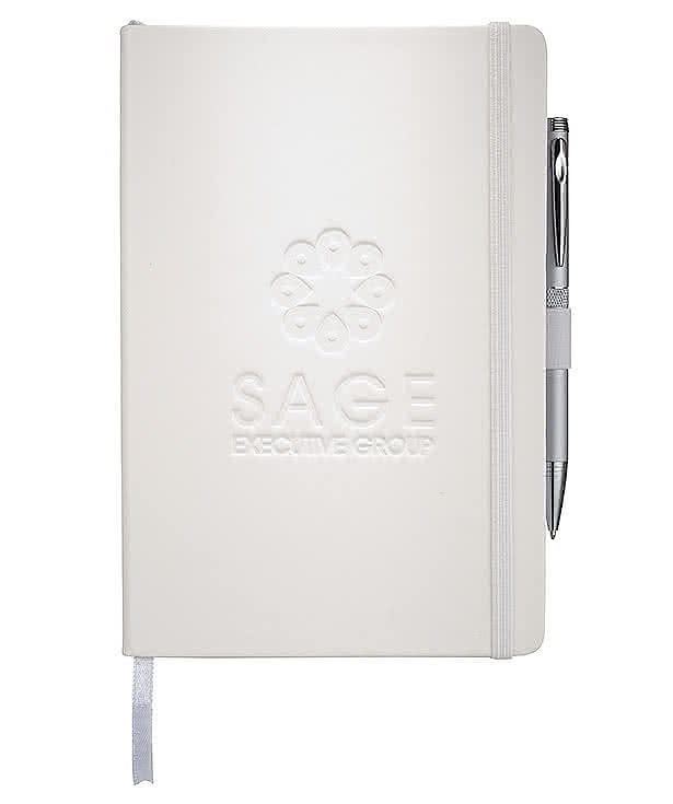 JournalBooks ® Debossed Nova Hard Cover Bound Notebook