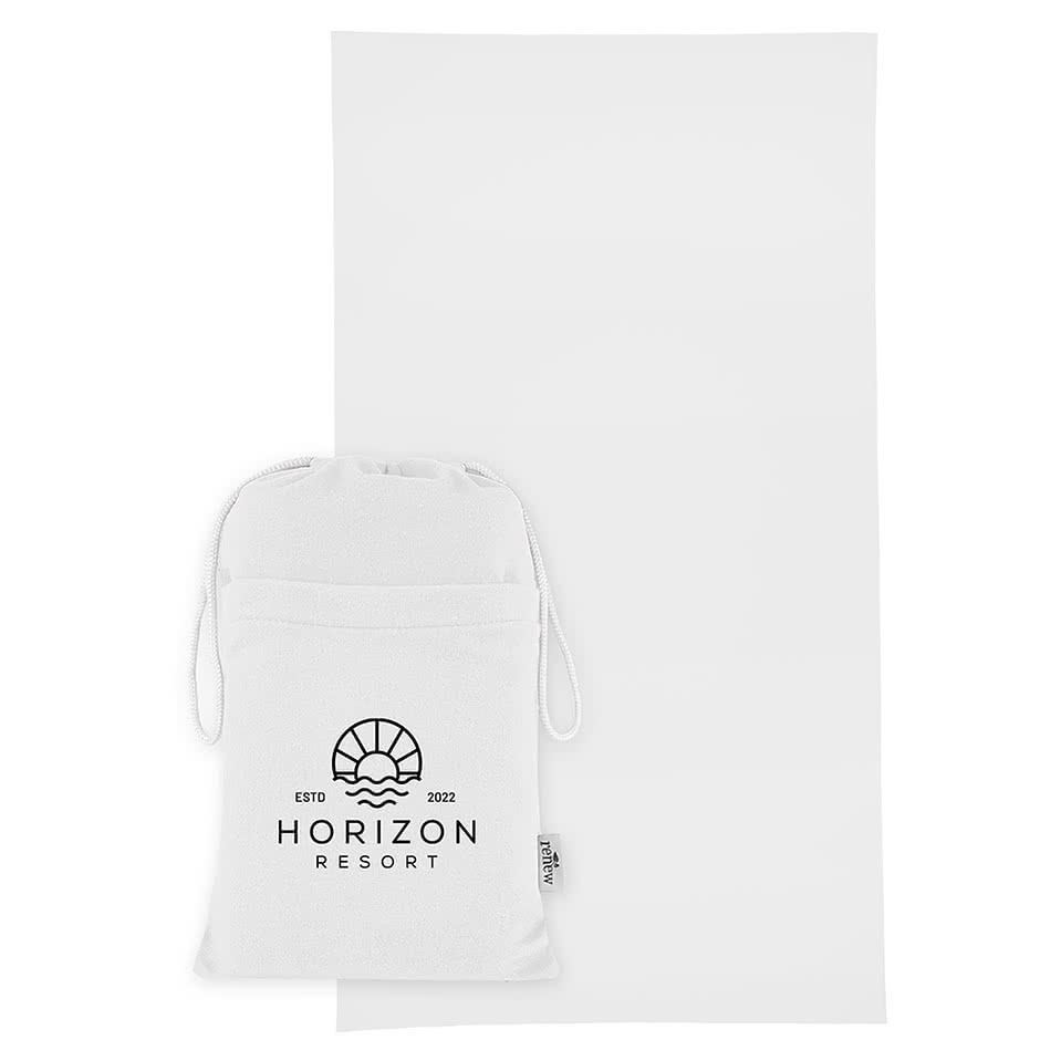 Sand-Free Recycled Beach Towel With Pouch