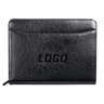 Debossed Renaissance Leather Zippered Padfolio