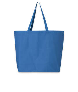 Jumbo Gusseted Cotton Canvas Tote Bag - Color: Royal