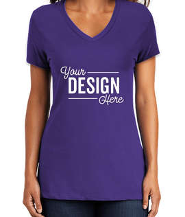 District Women's Perfect Weight V-Neck T-shirt - Color: Purple