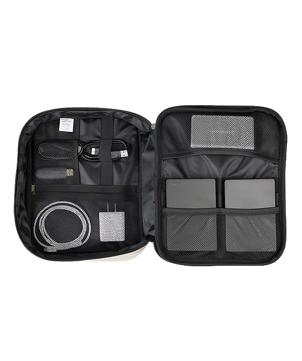 Hudson Recycled Leatherette Tech Organizer