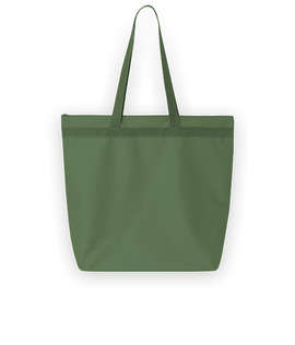 Large Recycled Poly Zippered Tote Bag - Color: Forest
