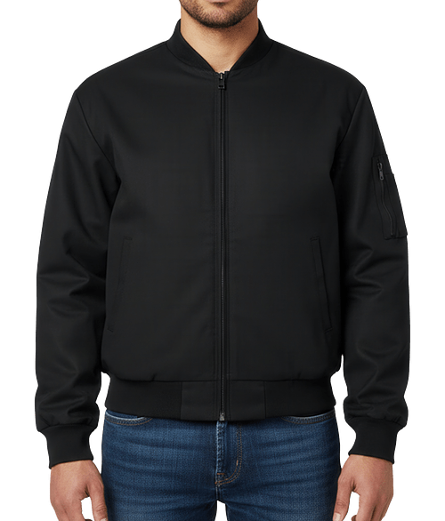 Red Kap Solid Team Bomber Jacket in Black