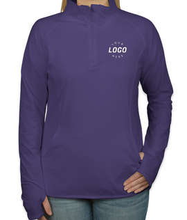 Sport-Tek Women's Performance Half Zip Pullover - Color: Iris Purple