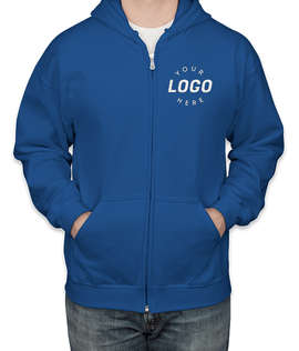 Gildan Midweight Zip Hoodie - Embroidered - Color: Royal