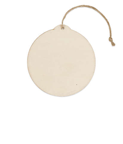 Round Wood Ornament - Natural