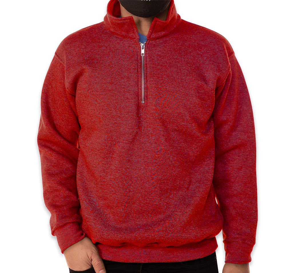 Bayside USA-Made Quarter-Zip Pullover Sweatshirt-default