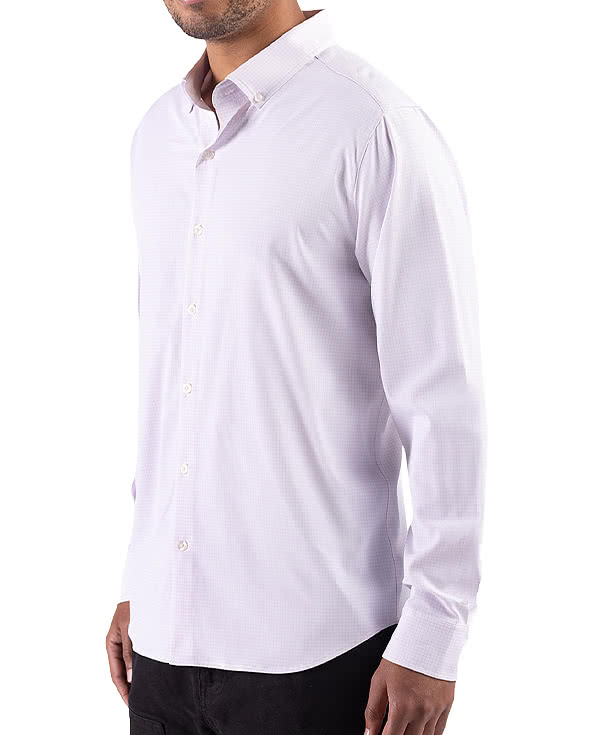 Cutter & Buck Skyline Recycled Windowpane Dress Shirt